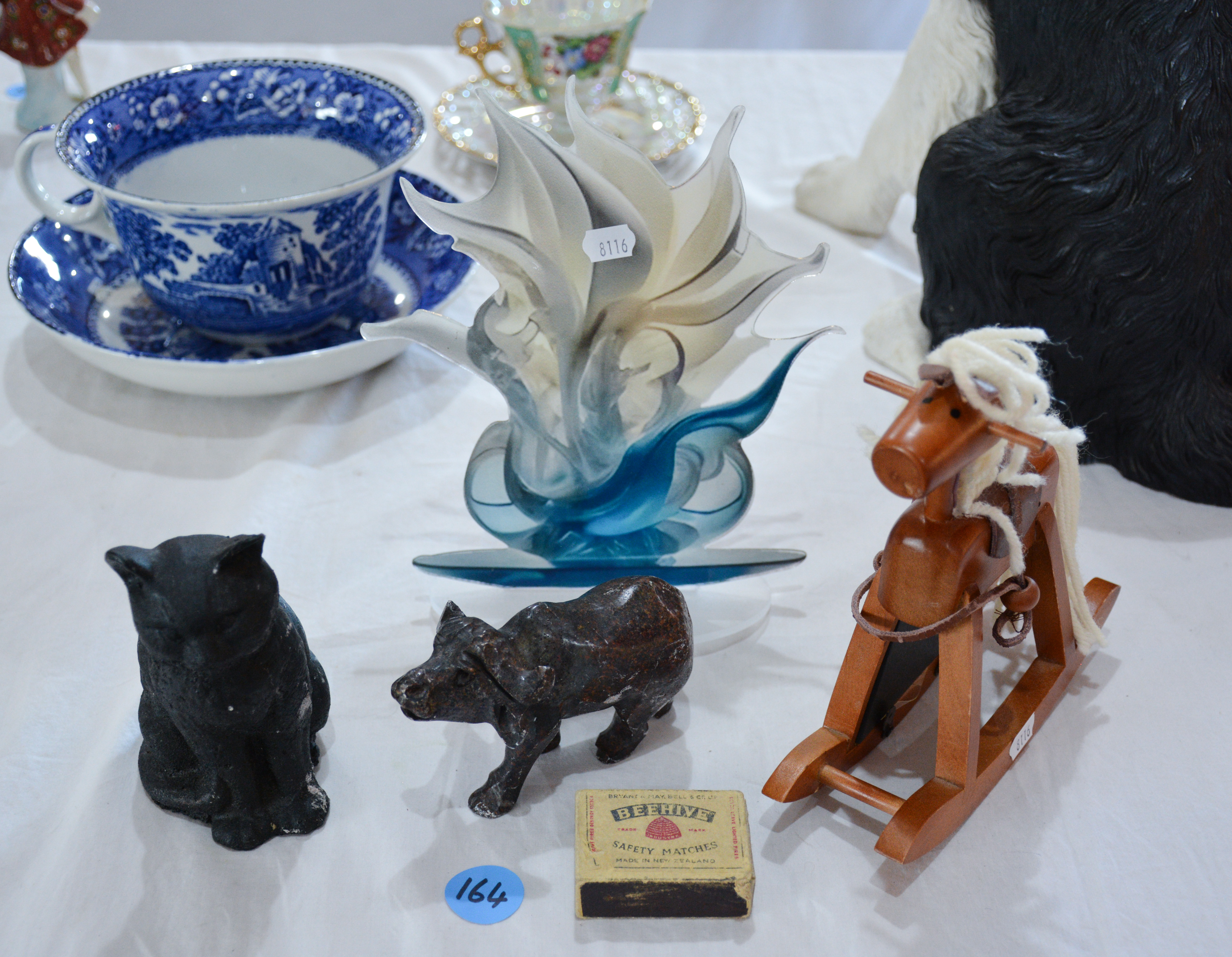 Decorative Cat, Bull + Rocking Horse Toy etc — NZ auction result