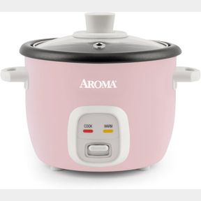 AROMA HOUSEWARES 4-CUPS (COOKED) / 1QT. RICE & GRAIN COOKER (ARC-302NGP), PINK