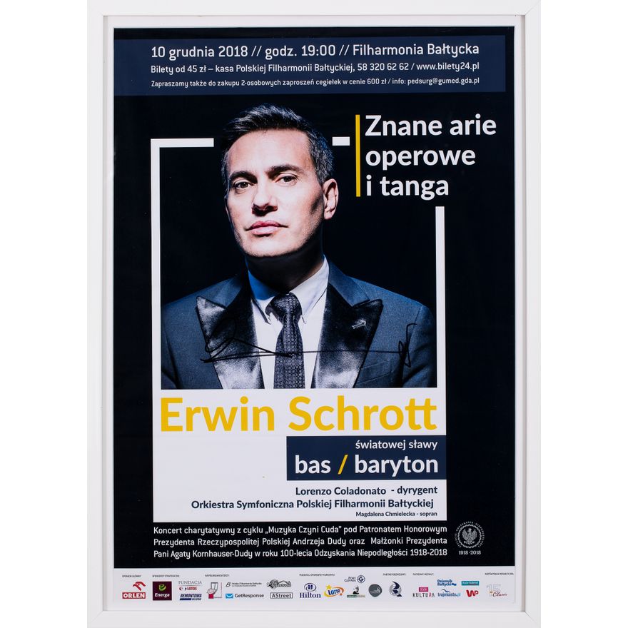 Plakat z autografem Erwina Schrotta