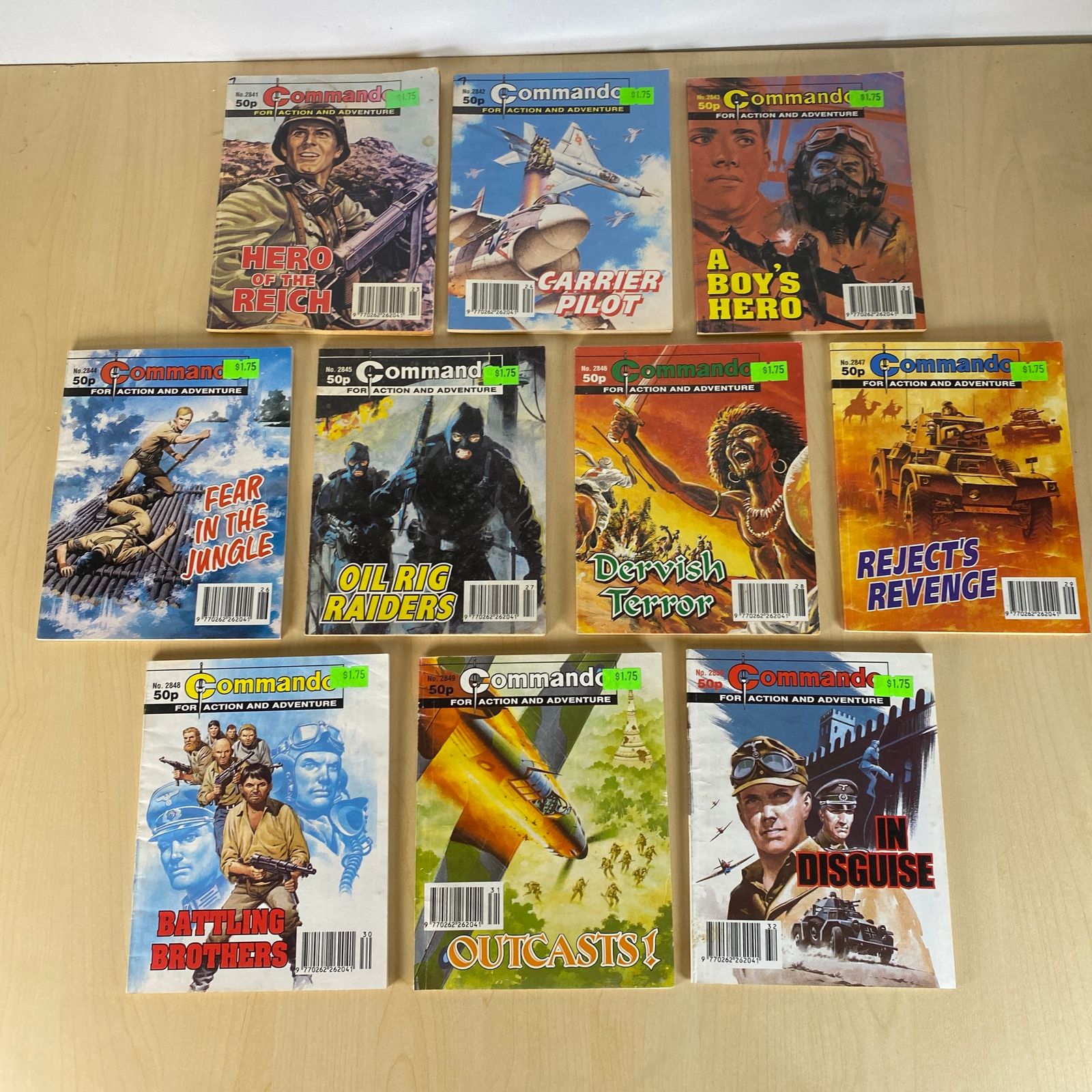 Commando War Comics Issues - 2841, 2842, 2843, 2844, 2845, 2846, 2847, 2848