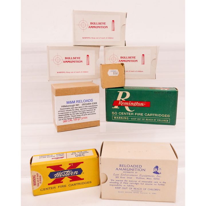 325pc .380 Caliber Rounds. Includes Bullseye, Law Enforcement Equipment Reloads, Remington, Western, Etc.