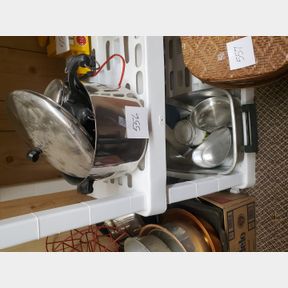 2 piles of Misc. stainless and Aluminum cooking items