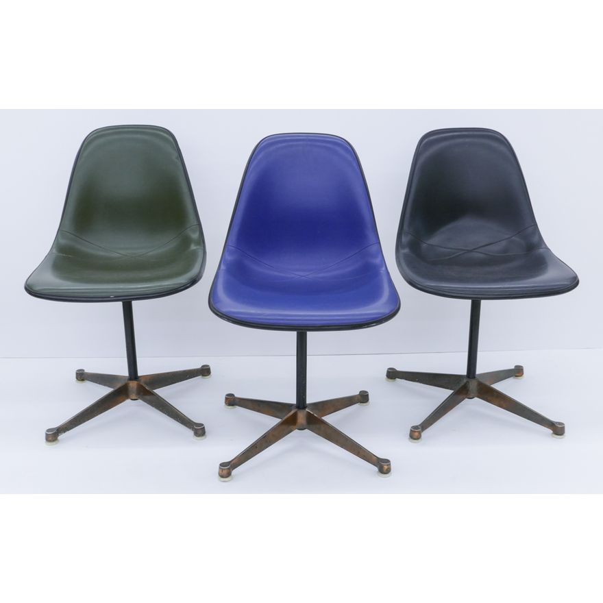 3pc Eames for Herman Miller Covered Shell Chairs