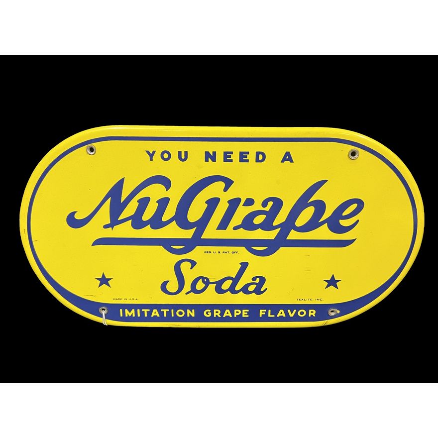 You Need A Nugrape Soda Porcelain Soda Sign
