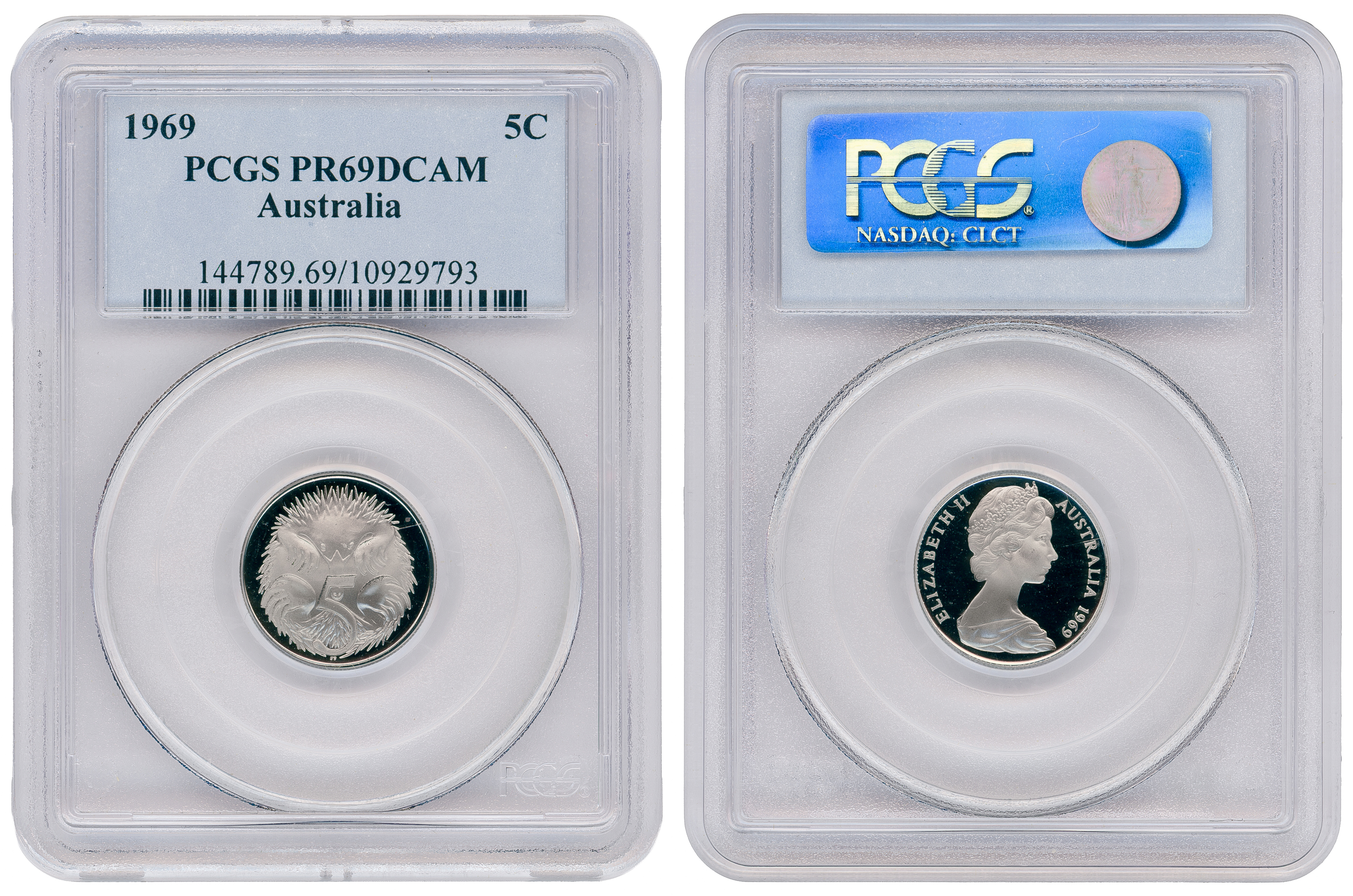 Five Cent, 1969, PCGS PR69DCAM