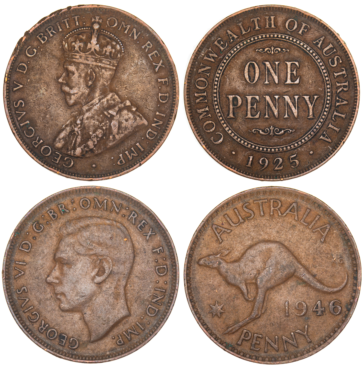 George V - George VI, Penny, 1925/1946, Fine