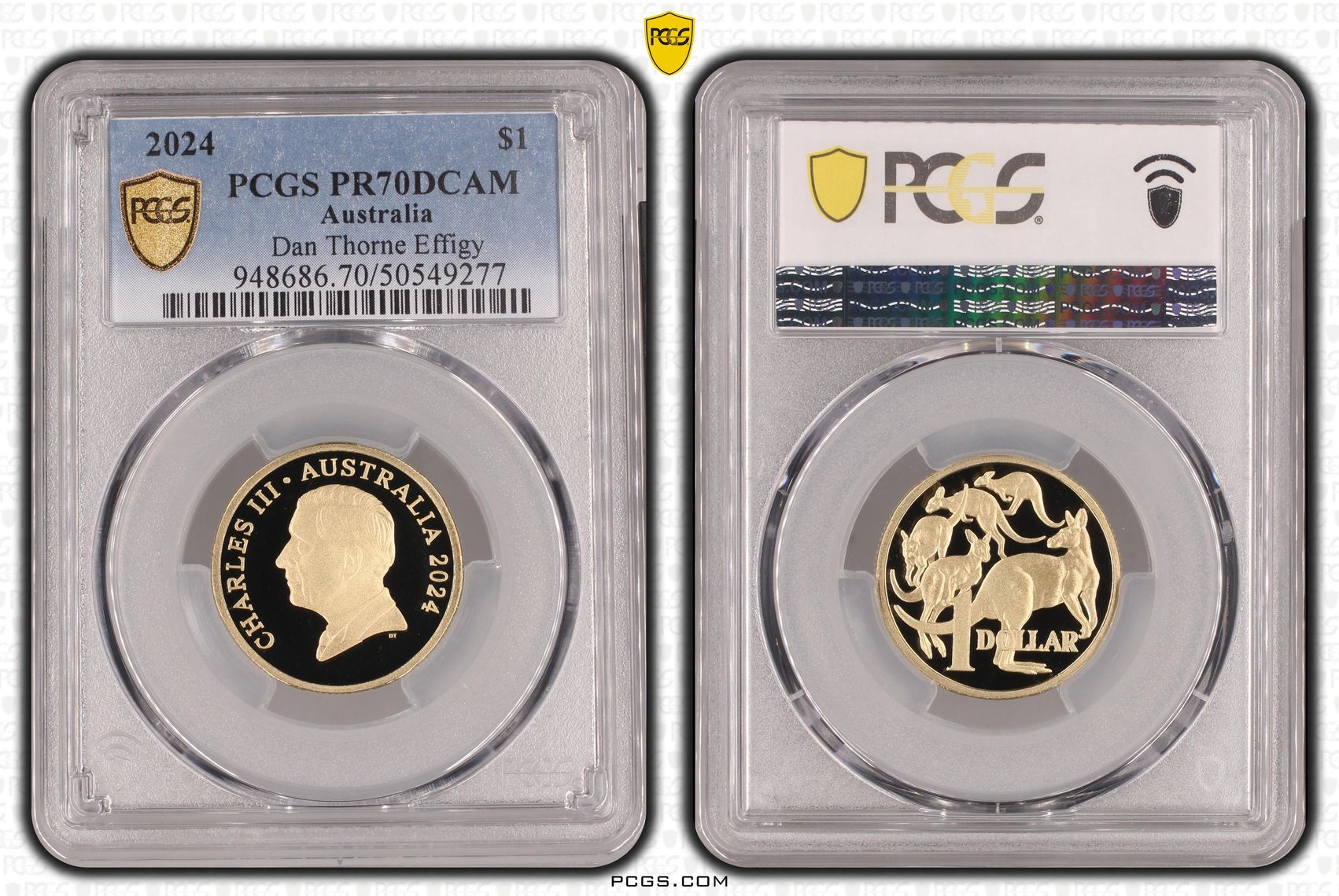 Dan Thorne Effigy, One Dollar, 2024, PCGS PR70DCAM