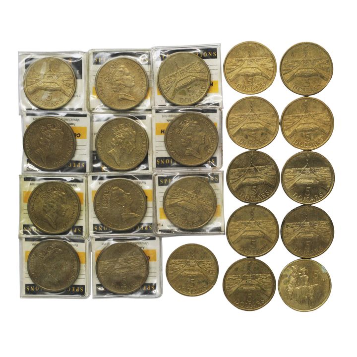 Group, Elizabeth II, Five Dollars, 1966, EF-UNC