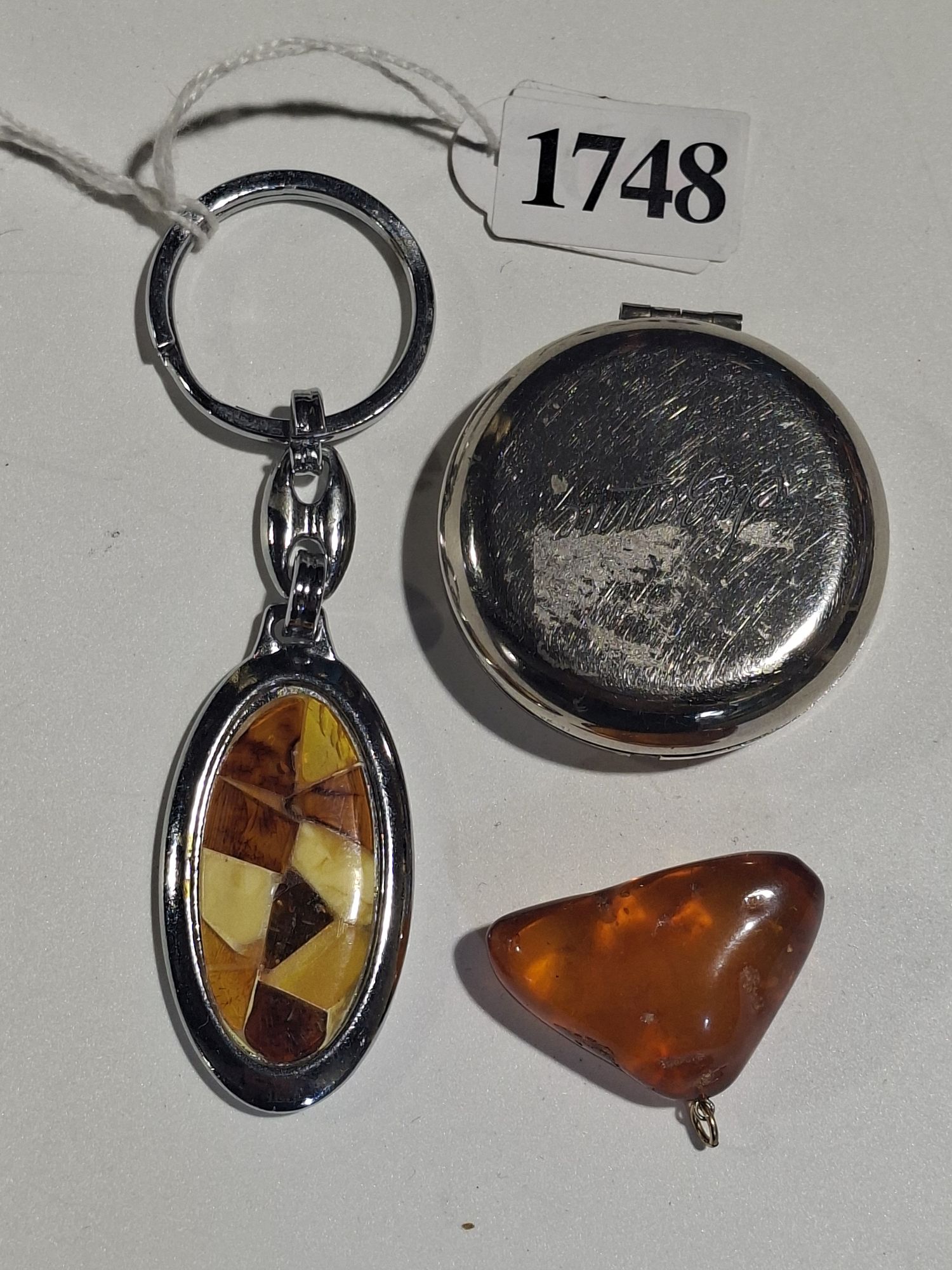 Amber Pendant And Keyring