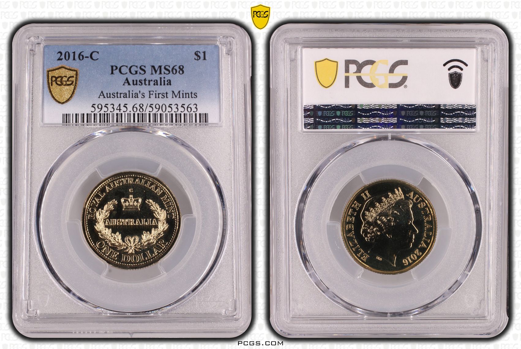 Australia's First Mints, POP 8/0, One Dollar, 2016-C, PCGS MS68