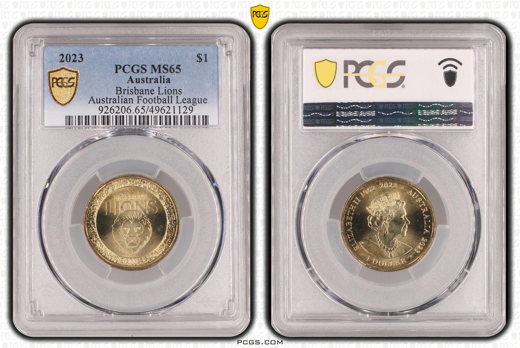 AFL - Brisbane Lions , One Dollar, 2023, PCGS MS65