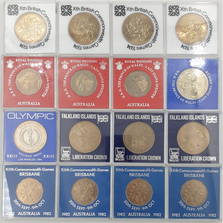 Cased Coins & Medal (x16)