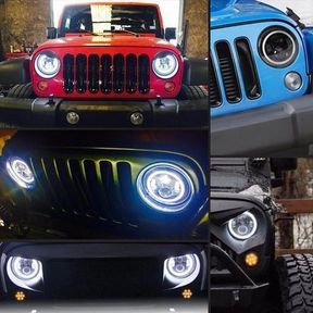 2 PIECES 75W 7 INCH LED HEADLIGHT FOR JEEP AND WRANGLER OFF-ROAD WORK LIGHT - 52055/29915