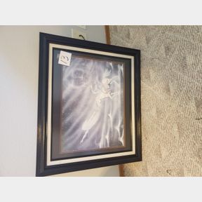 "Joe Rector" framed artwork, better pay attention
