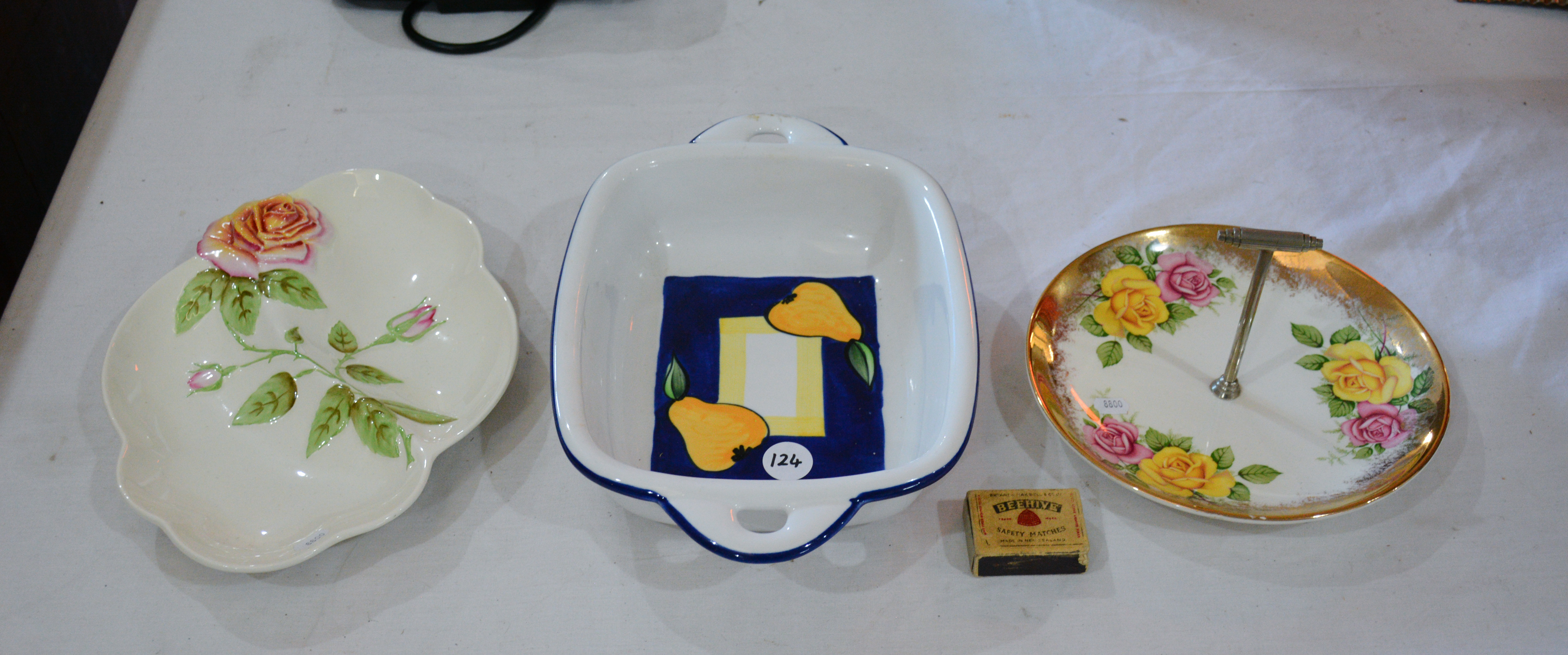 Cake Plate and Dishes x 2 — NZ auction result