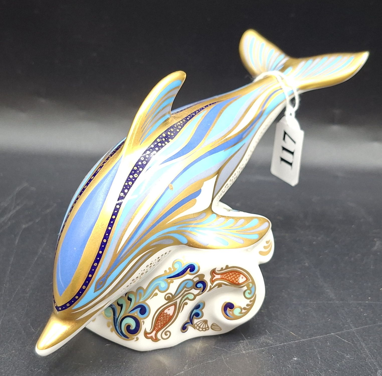 117 · ROYAL CROWN DERBY DOLPHIN PAPERWEIGHT