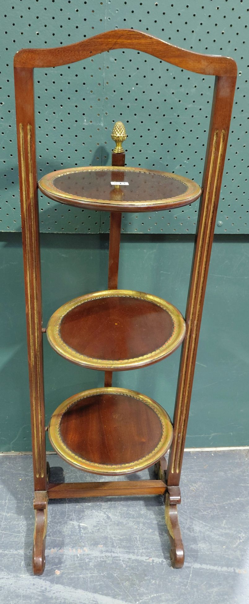 Mahogany Folding Cake Stand