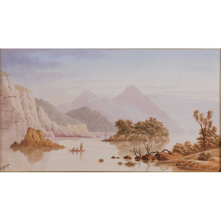 HOYTE, J.C.  [watercolour] - Entrance to Wanganui River