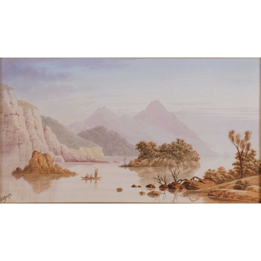 HOYTE, J.C.  [watercolour] - Entrance to Wanganui River