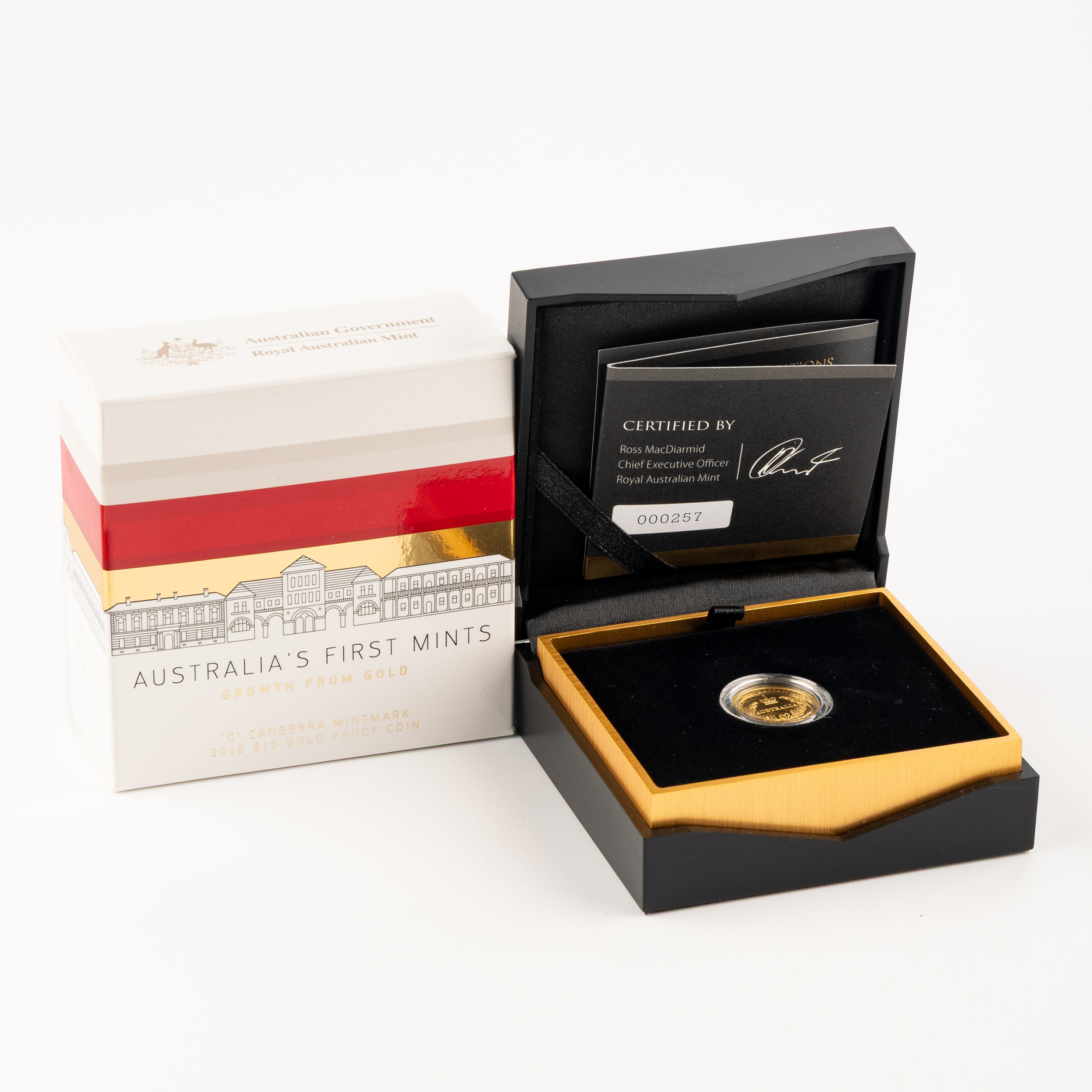Elizabeth II, RAM - Australia's First Mints, Ten Dollars, 2016, FDC