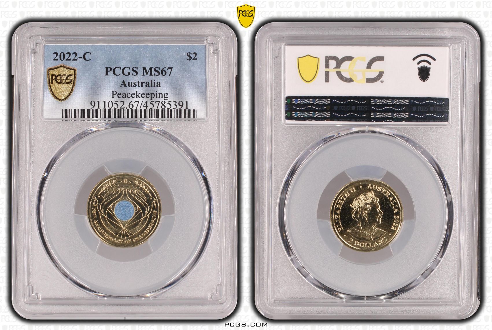 Elizabeth II, Peacekeeping, Two Dollar, 2022-C, PCGS MS67