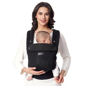 MOMCOZY BREATHABLE MESH BABY CARRIER, ERGONOMIC AND LIGHTWEIGHT INFANT CARRIER FOR 7-44LBS WITH ENHANCED LUMBAR SUPPORT, ALL DAY C