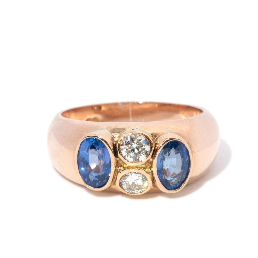 Sapphire & 18ct Gold Diamond Ring