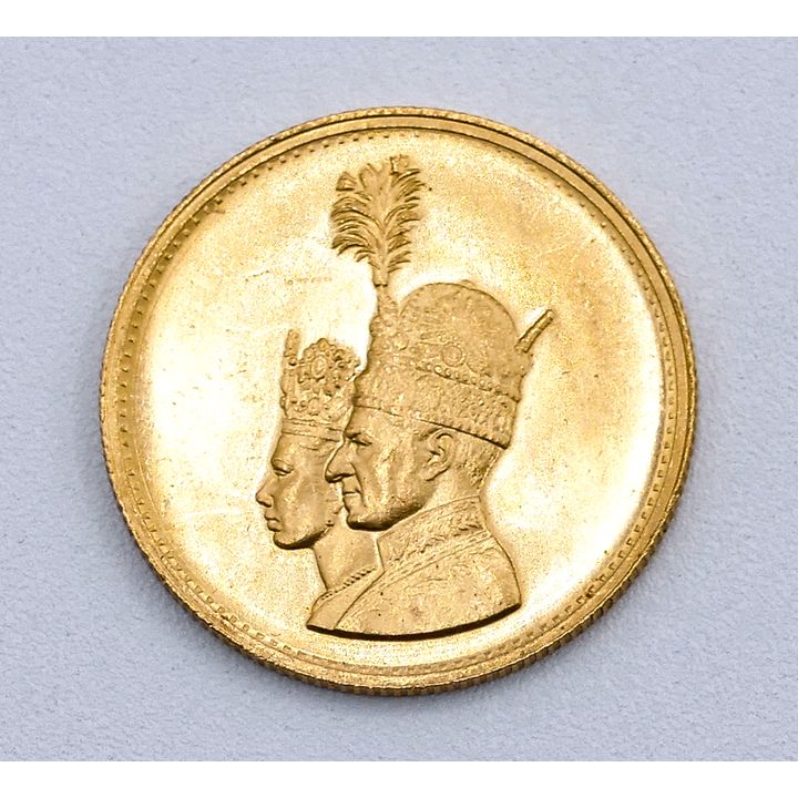 1967 Iran .900 Gold King Farah Coronation Medal - 10.5 Grams