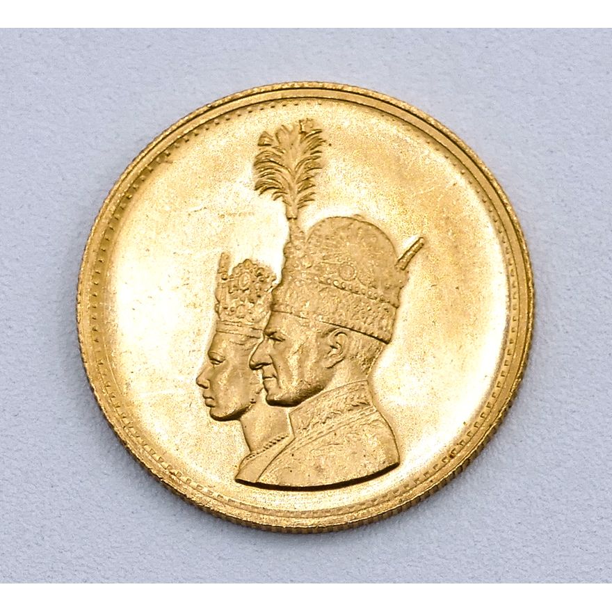 1967 Iran .900 Gold King Farah Coronation Medal - 10.5 Grams
