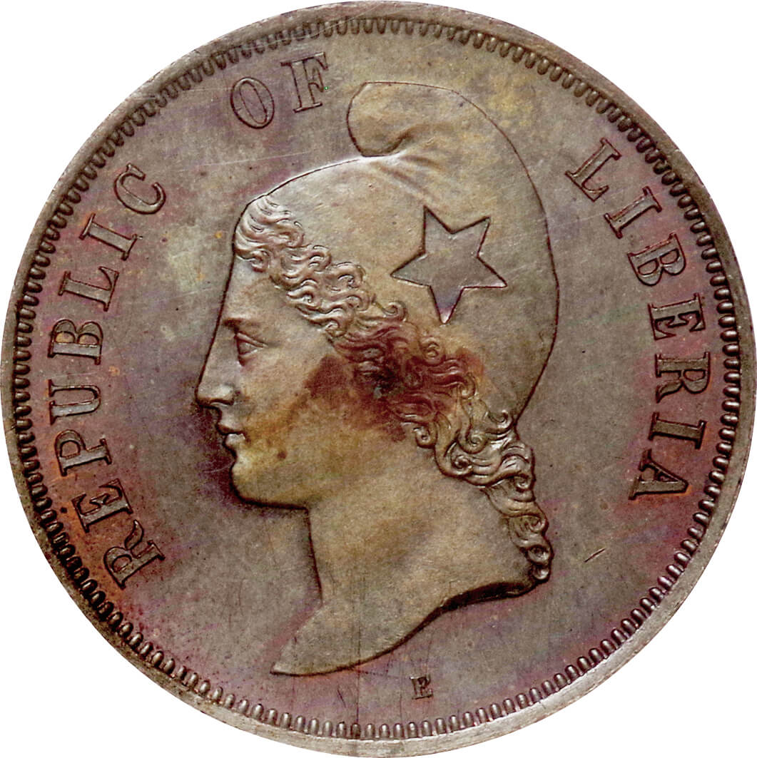 リベリア 1ドル銀貨 1961年 リベリア Liberia | Auction Katz 