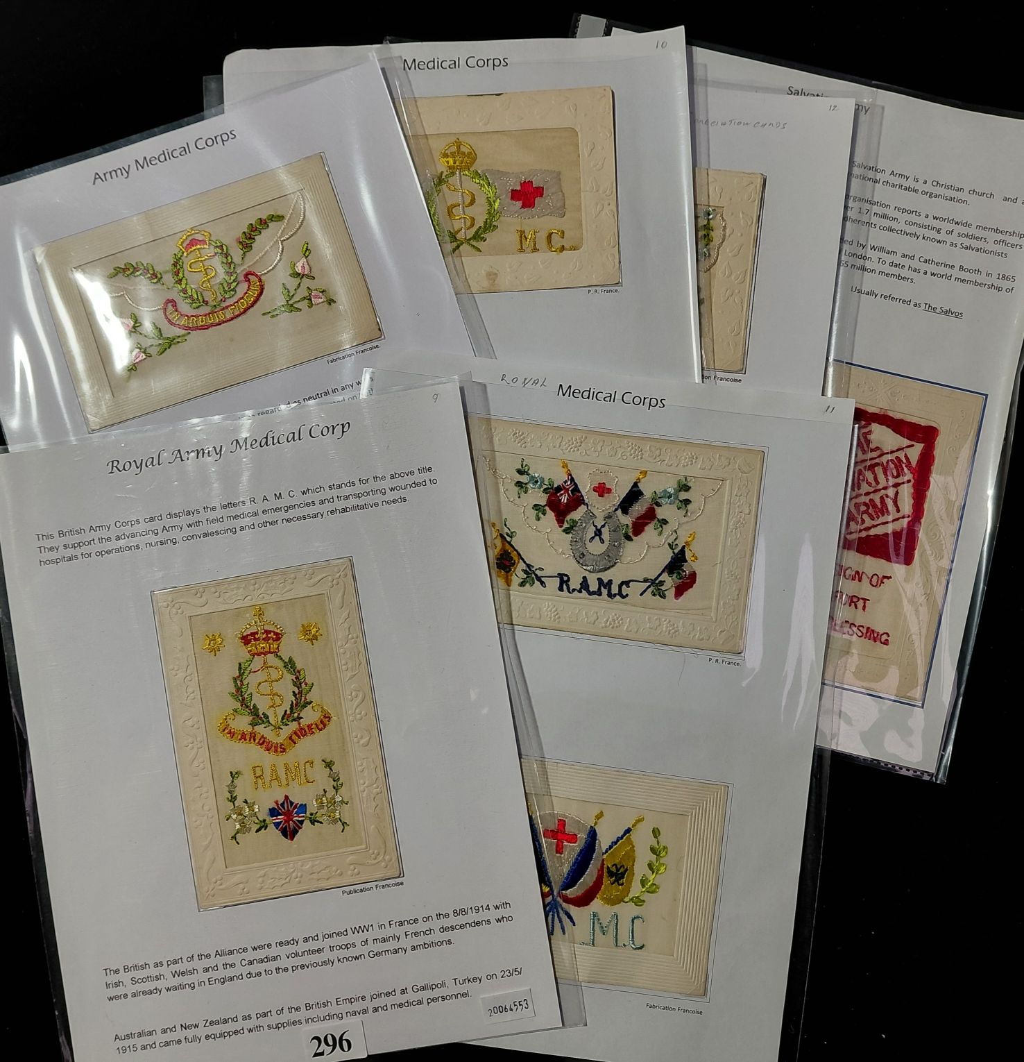 296 · SILK POSTCARDS - WWI