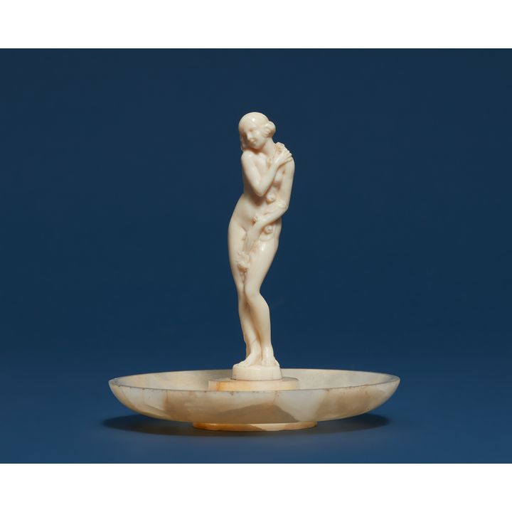 Nude with a rose garland by Joé Descomps (1869 - 1950)