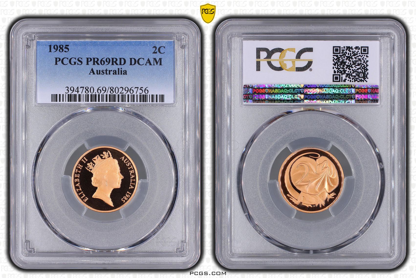 Elizabeth II, , Two Cent, 1985, PCGS PR69DCAM