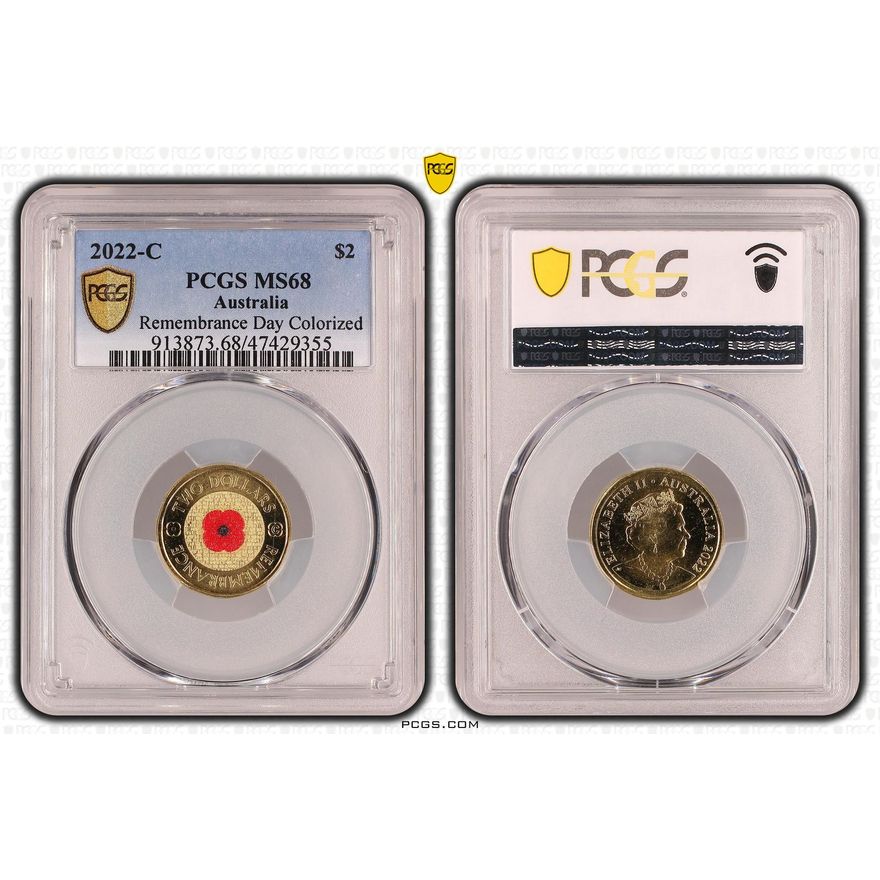 Remembrance Day Colorized, Two Dollar, 2022-C, PCGS MS68