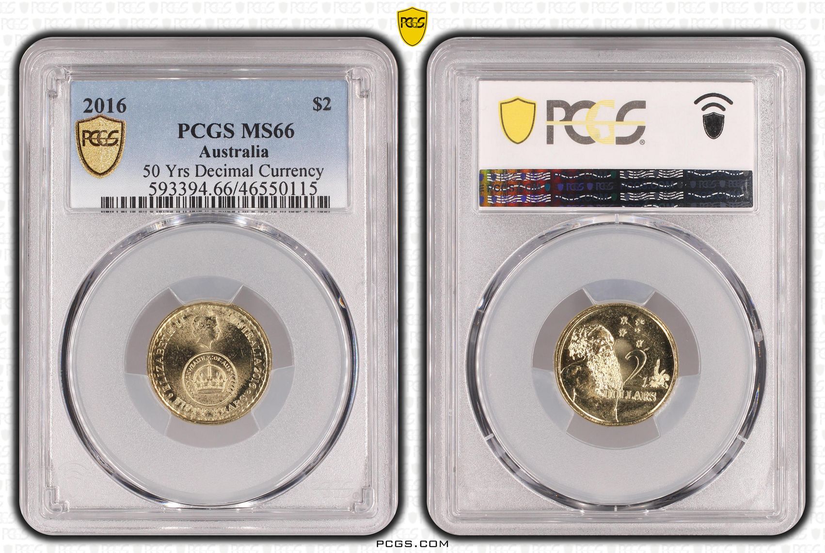 50 Yrs Decimal Currency, Two Dollar, 2016, PCGS MS66