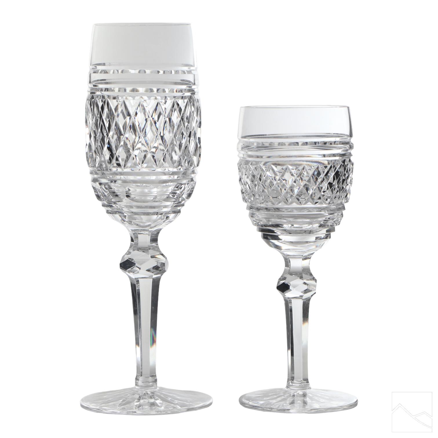 Irish Waterford Crystal CASTLETOWN White Wine Glasses Set of 8