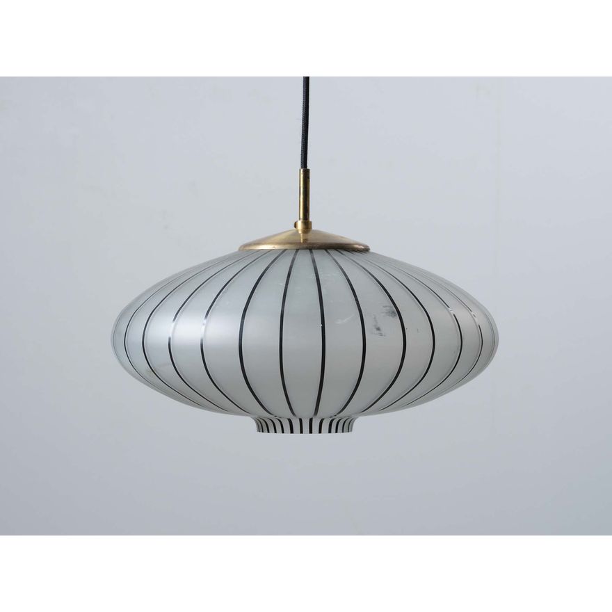 A 1950s Danish glass pendant lamp