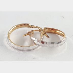 9CT GOLD PLATED & 925 SILVER HUGGIE EARRINGS - 51929/10096