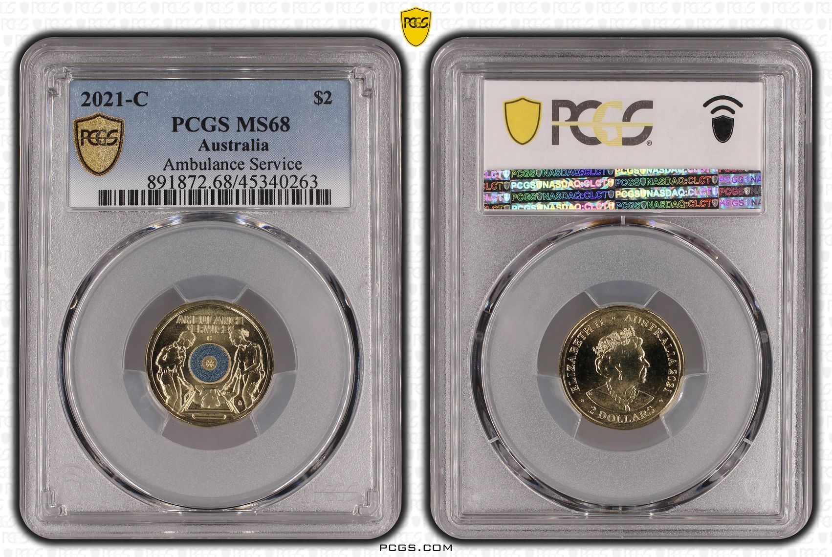 Ambulance Service - Colorized , Two Dollar, 2021-C, PCGS MS68