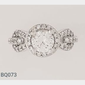 Sterling Silver Tie The Knot Ring With Czs (Size M) - 51533/342
