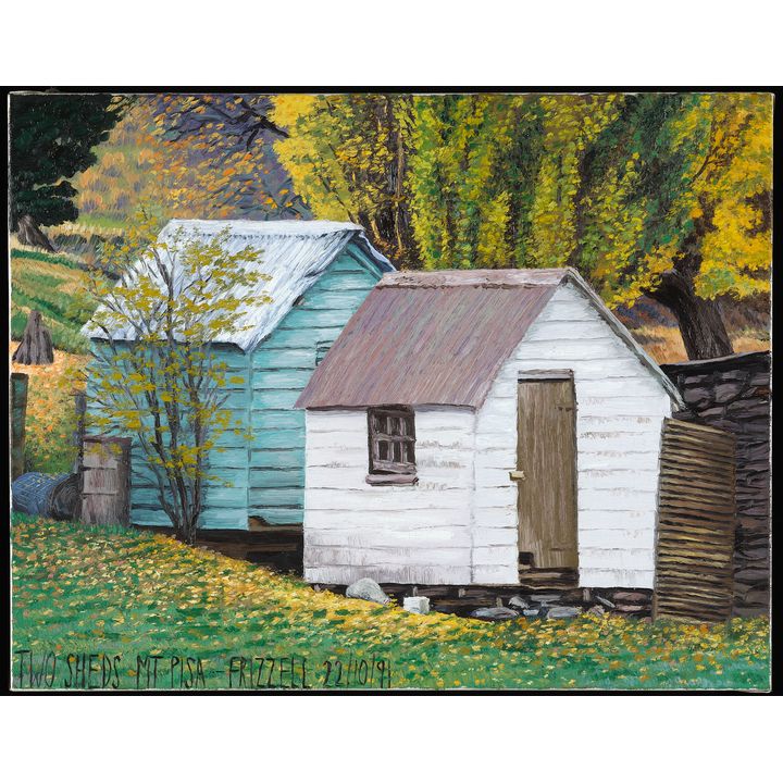 Dick Frizzell 'Two Sheds at Mt Pisa'