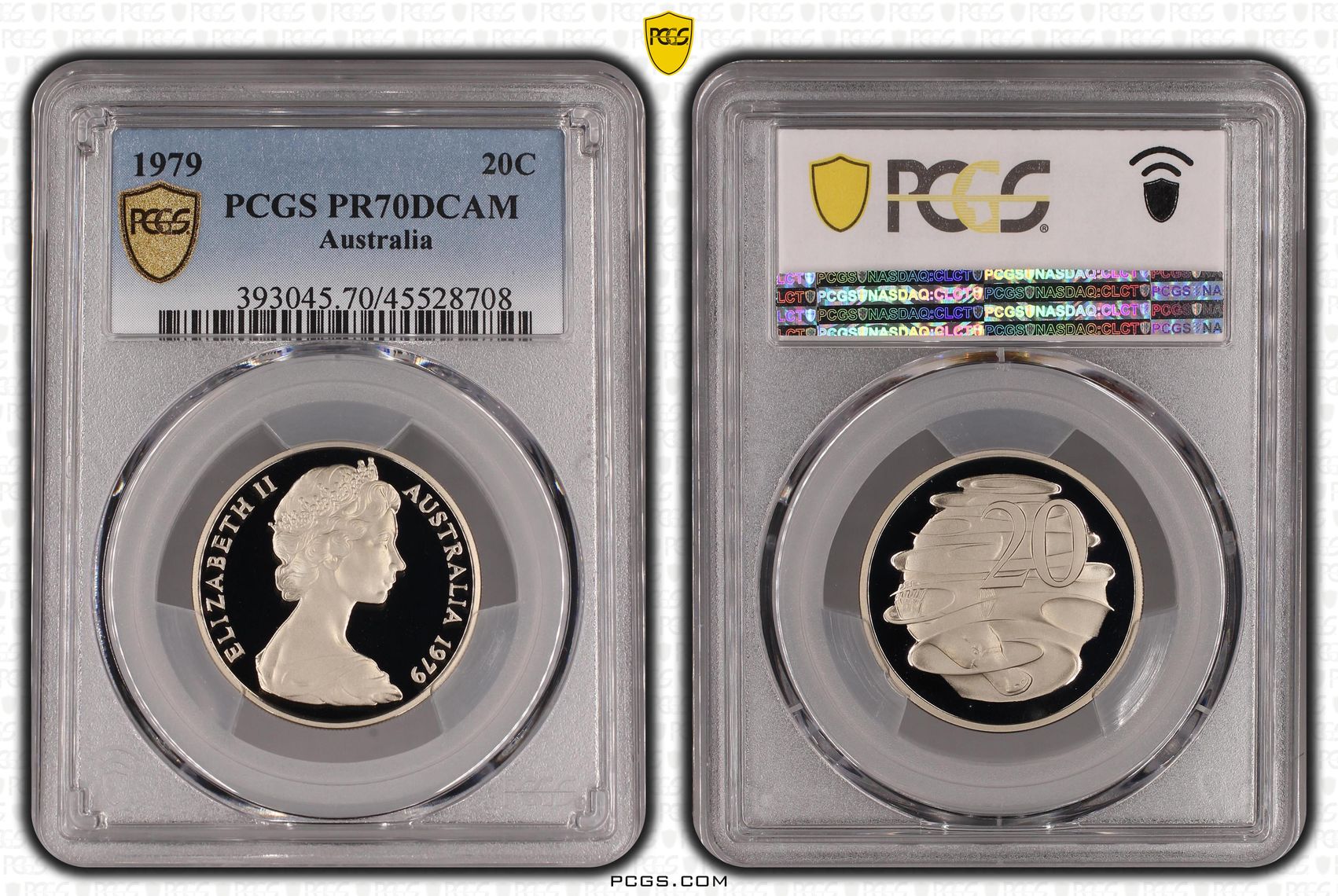 1979 Australia Twenty Cent, 20c PCGS - PR70DCAM POP 23/0 -708