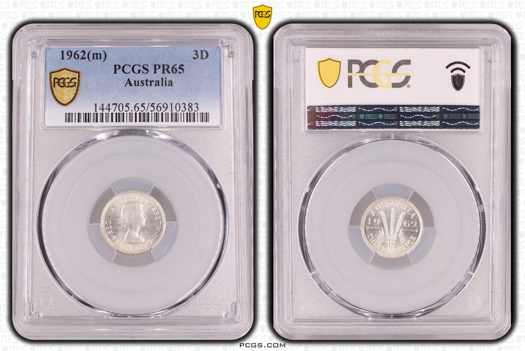 Threepence, 1962(m), PCGS PR65