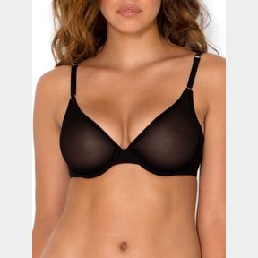 SMART & SEXY WOMENS SHEER MESH DEMI UNDERWIRE BRA, 38C