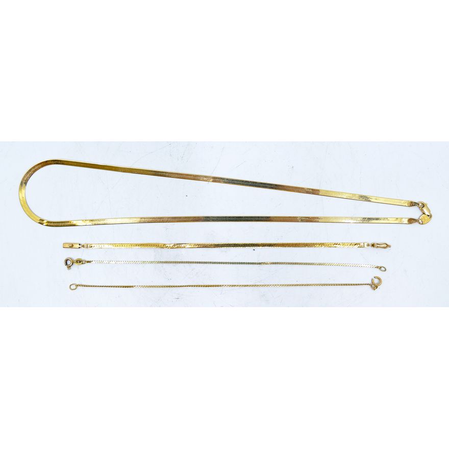 Box 14k Herring Bone Necklace etc. - 12.6 Grams TW