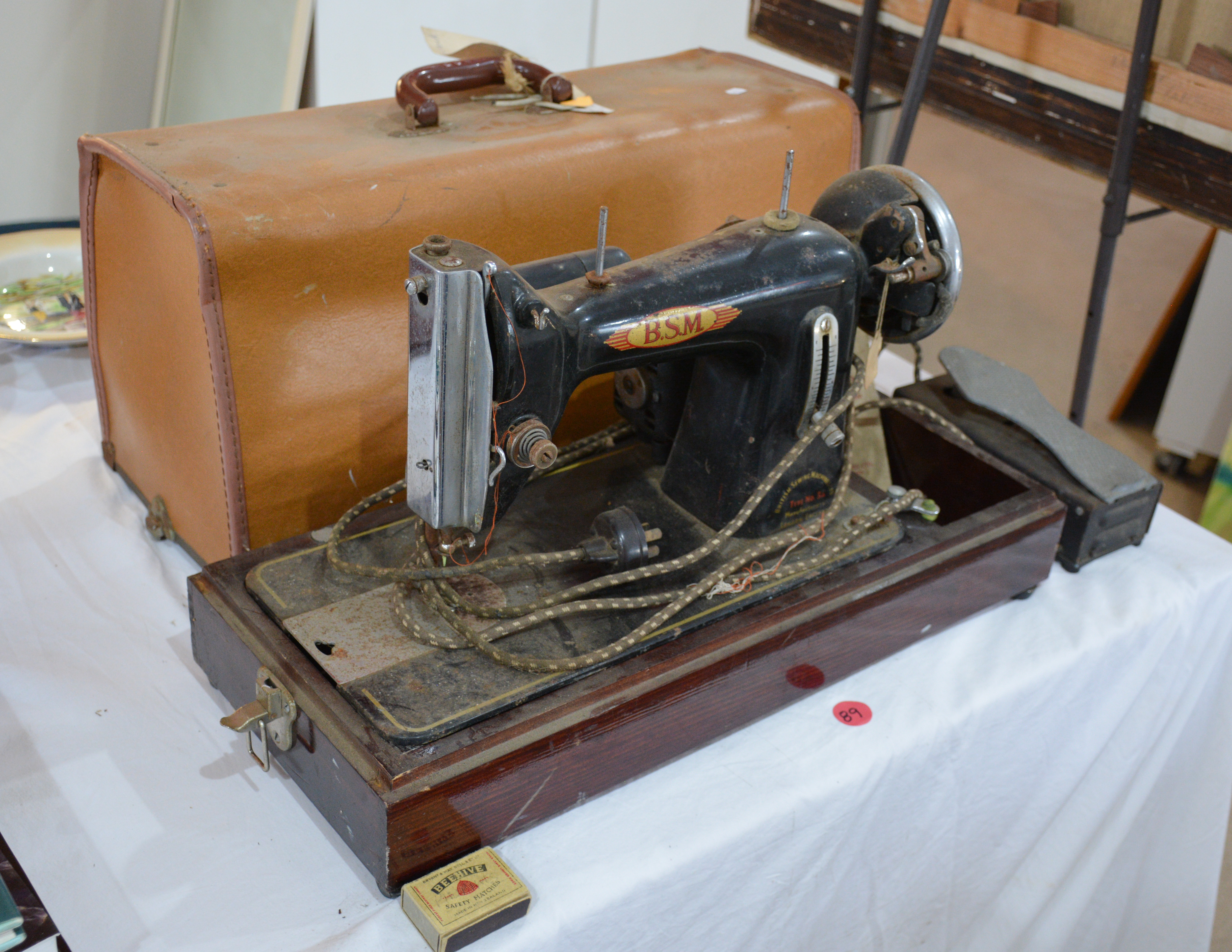 Antique BSM Sewing Machine and Case — NZ auction result