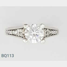 Sterling Silver Solitaire Ring With Czs (Size O) - 51533/217