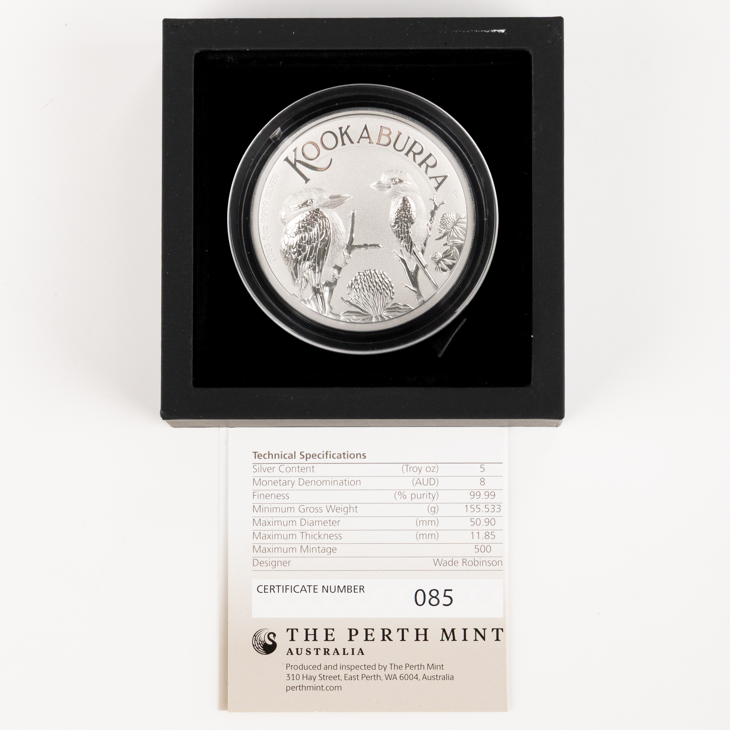 Elizabeth II, Perth Mint - Kookaburra, Eight Dollars, 2023-P, UNC