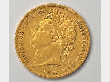 1822 KING GEORGE IV LAUREL HEAD GOLD SOVEREIGN