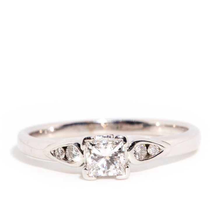 0.30 Carat Princess Cut Diamond Ring,